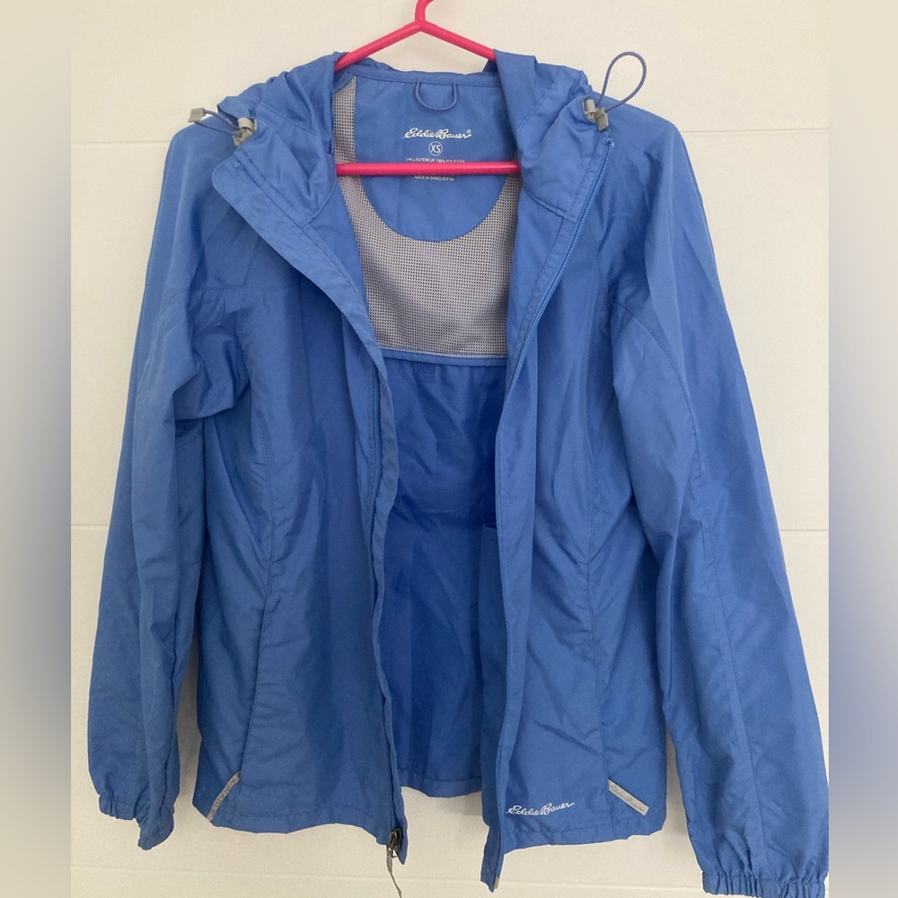 Eddie Bauer Blue Windbreaker Jacket Size XS